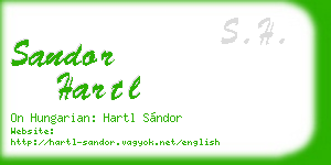 sandor hartl business card